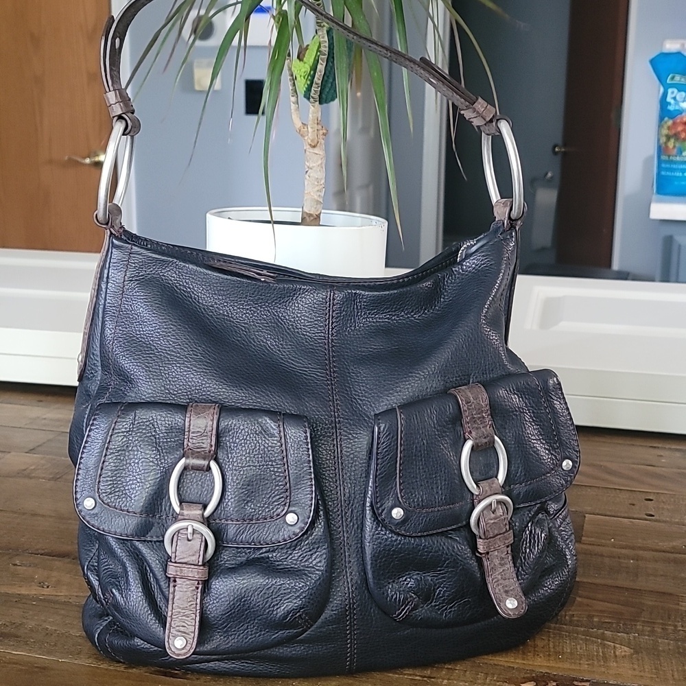 Sigrid Olsen Vintage 90's Leather Hardware Hobo Shoulder Bag